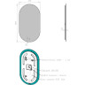 Зеркало LEMARK OLSA 55х100 см овальное с интерьерной подсветкой, с подогревом LM55Z-O